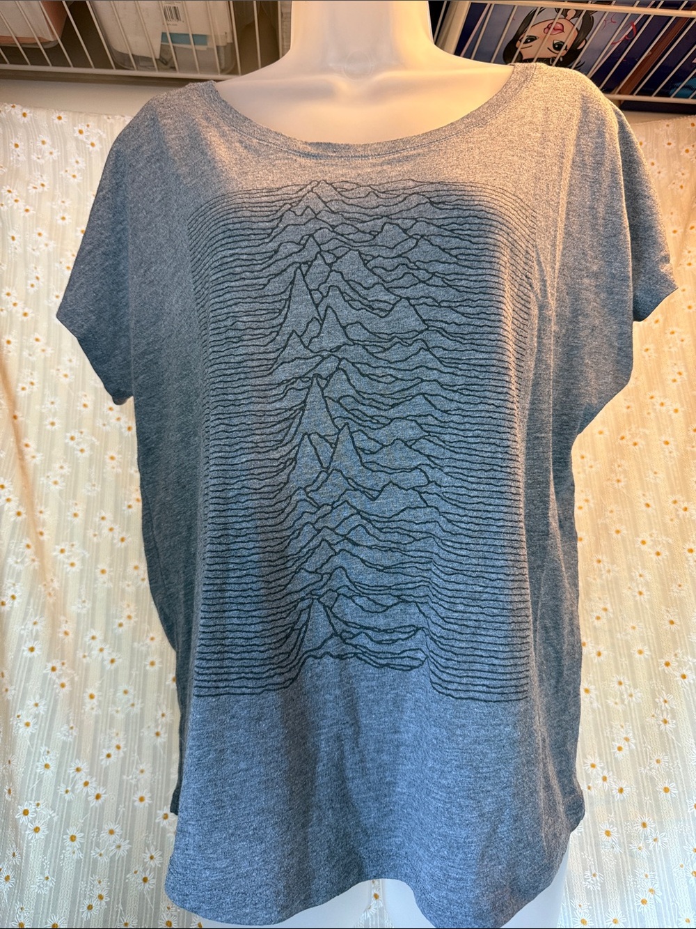 Joy Division Next Level Apparel Heather Gray Short-Sleeve Graphic Tee